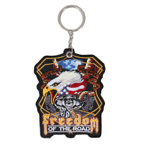 Hot Leathers Midnight Eagle Embroidered Key Chain