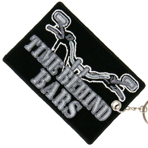 Hot Leathers Time Behind Bars Embroidered Key Chain