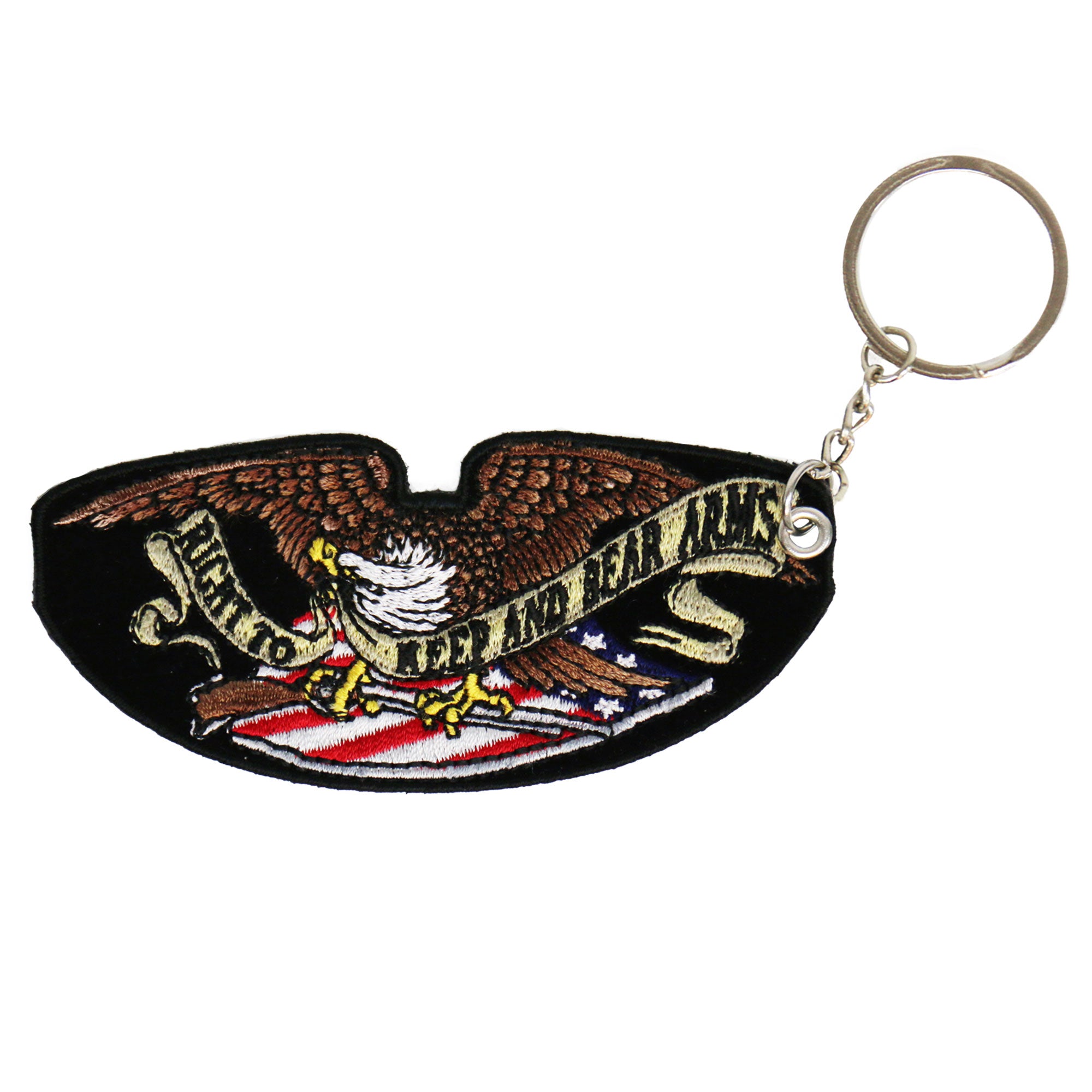 Hot Leathers Armed Eagle Embroidered Key Chain