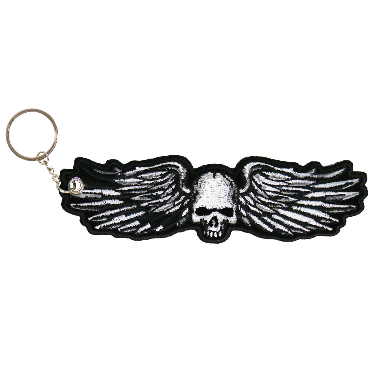 Hot Leathers Metal Wings Embroidered Key Chain