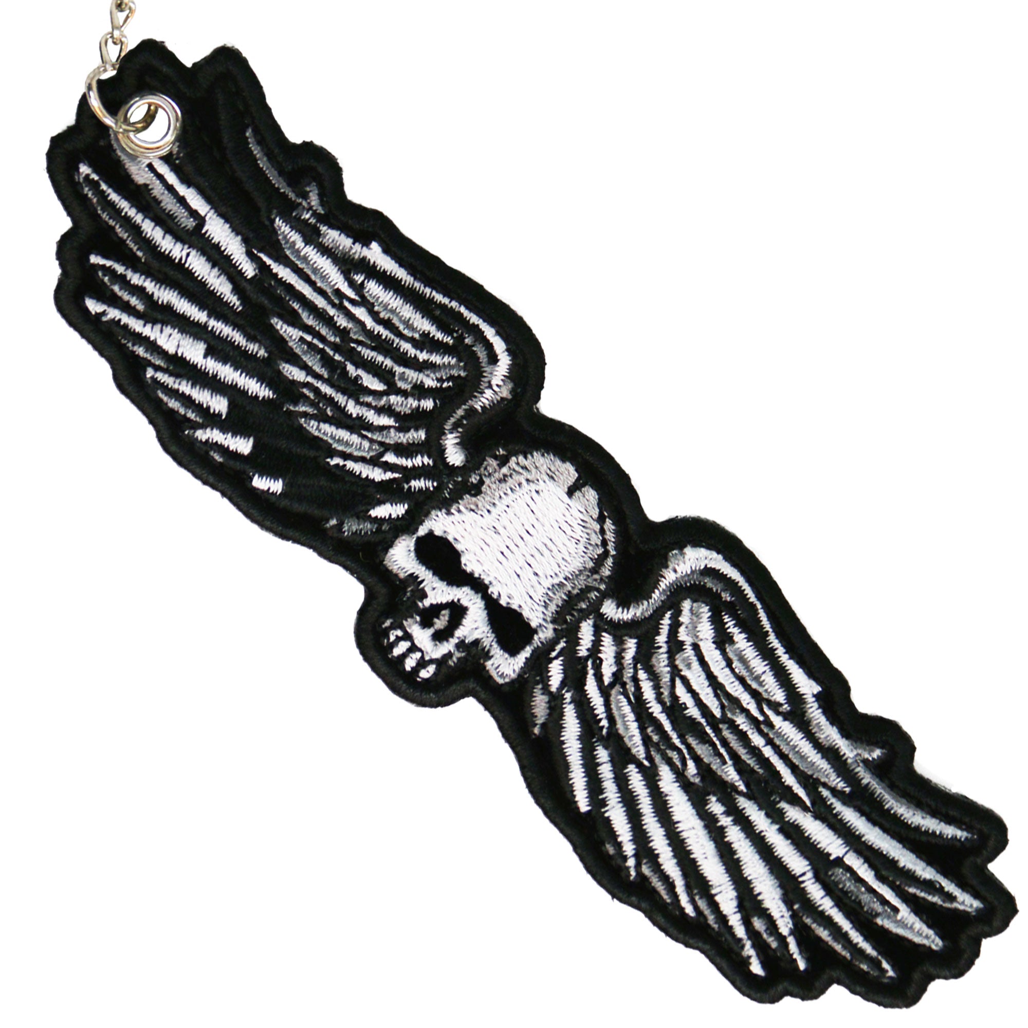 Hot Leathers Metal Wings Embroidered Key Chain