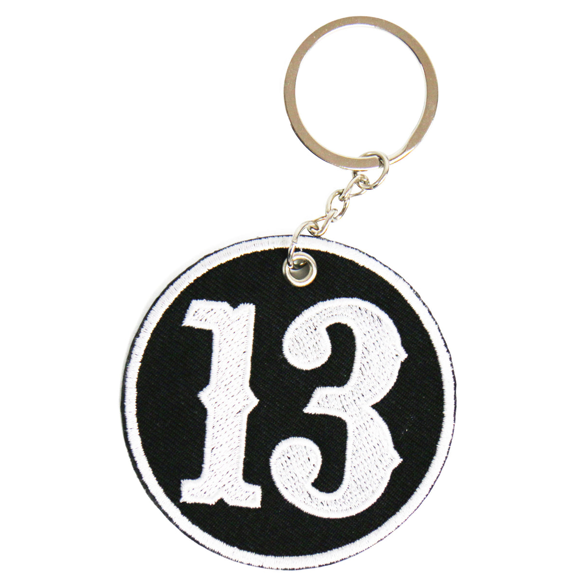 Hot Leathers KCH1043 Circle 13 Embroidered Key Chain
