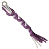 Hot Leathers 9" White and Purple Braided Leather Keychain