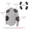 Milwaukee Leather MPM1642 Men's Orange and Black Armored Long Sleeve Hooded Flannel Shirt with Kevlar