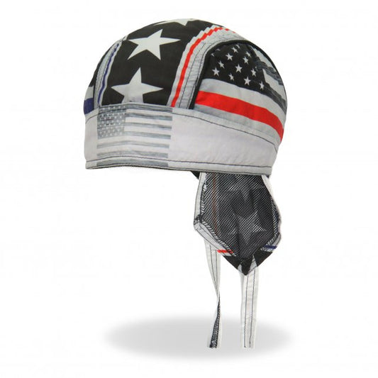 Hot Leathers Thin Line Stars and Stripes Flag Lightweight Head Wrap HWH1097