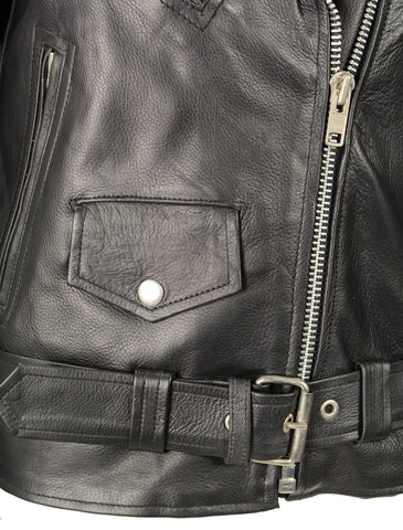 Milwaukee Leather LKL2701 Women's Full Length Classic Police Leather Jacket