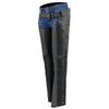 Milwaukee Leather LKL6700 Women's Classic Black Leather Chaps with Hip Pocket