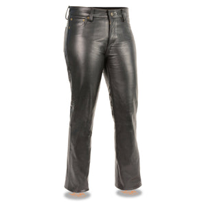 Milwaukee Leather LKL6790 Women's Classic 5 Pocket Black Leather Pants - Milwaukee Leather Womens Leather Pants