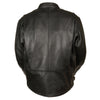Milwaukee Leather LKM1710 Men's Black Classic Leather Jacket with Side Zippers and Gun Pockets - Milwaukee Leather Mens Leather Jackets