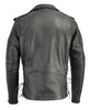 Milwaukee Leather LKM1711TALL Men's Black Tall-Sizes Side Lace Police Style Leather Jacket