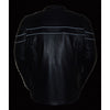 Milwaukee Leather LKM1725 Men's Black Sporty Crossover Scooter Leather Jacket - Milwaukee Leather Mens Leather Jackets