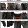 Milwaukee Leather LKM1760 Men's Black Leather Jacket with Utility Pockets