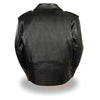 Milwaukee Leather LKM1781 Men's Classic Police Style Black Leather Motorcycle Jacket - Milwaukee Leather Mens Leather Jackets