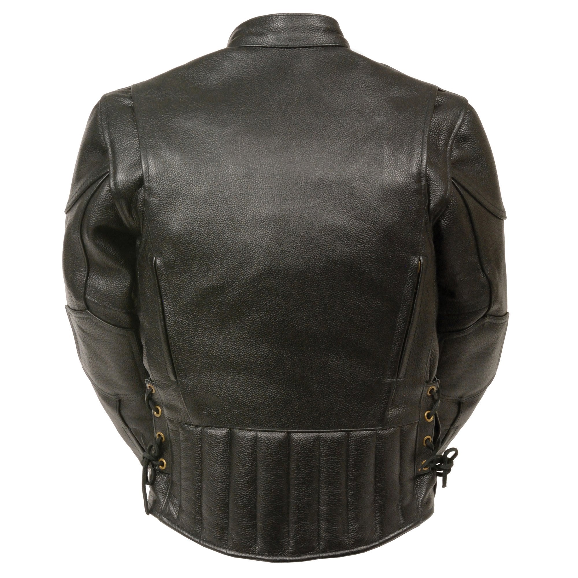 Milwaukee Leather LKM1900 Boy's Black Leather Side Lace Vented Moto Jacket - Milwaukee Leather Boys Leather Jackets