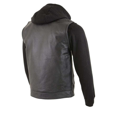 Milwaukee Leather LKM3714 Men's Black Club Style '2 in 1