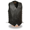 Milwaukee Leather LKM3731 Men's Classic Side Lace Leather Vest with Gun Pockets - Milwaukee Leather Mens Leather Vests