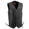 Milwaukee Leather LKY3860 Youth Size Black Leather Side Lace Biker Vest