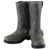 Xelement LU1605 Men's 13in Stone Wash Black Leather Harness Motorcycle Boots