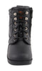 Milwaukee Leather MBK9265 Boys Black Lace-Up Boots with Side Zipper Entry
