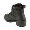 Milwaukee Leather MBK9275 Boys Black Lace-Up Boots with Side Zipper Entry