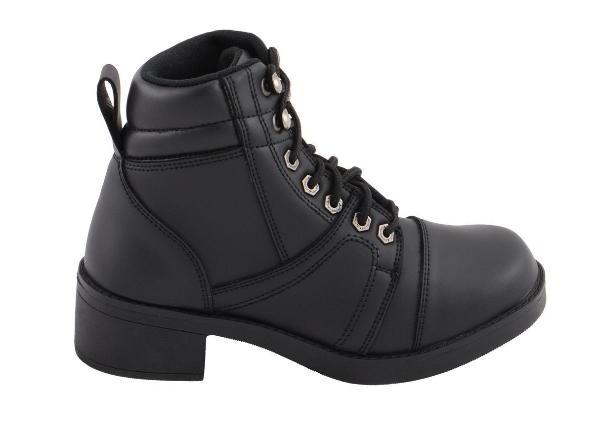 Milwaukee Leather MBK9285 Boys Black Lace-Up Biker Style Boots