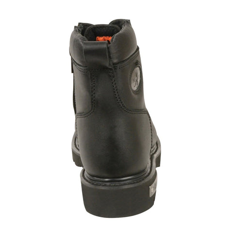 Milwaukee Leather MBL200 Womens Black Lace-Up Boots with Side Zipper - Milwaukee Leather Womens Boots