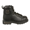Milwaukee Leather MBL200 Womens Black Lace-Up Boots with Side Zipper - Milwaukee Leather Womens Boots