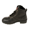 Milwaukee Leather MBL9300 Womens Black Lace-Up Leather Boots with Size Zipper - Milwaukee Leather Womens Boots