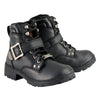 Milwaukee Leather MBL9310 Women's Lace-Up Black Engineer Motorcycle Boots