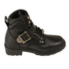 Milwaukee Leather MBL9310 Womens Lace-Up Black Engineer Motorcycle Boots - Milwaukee Leather Womens Boots
