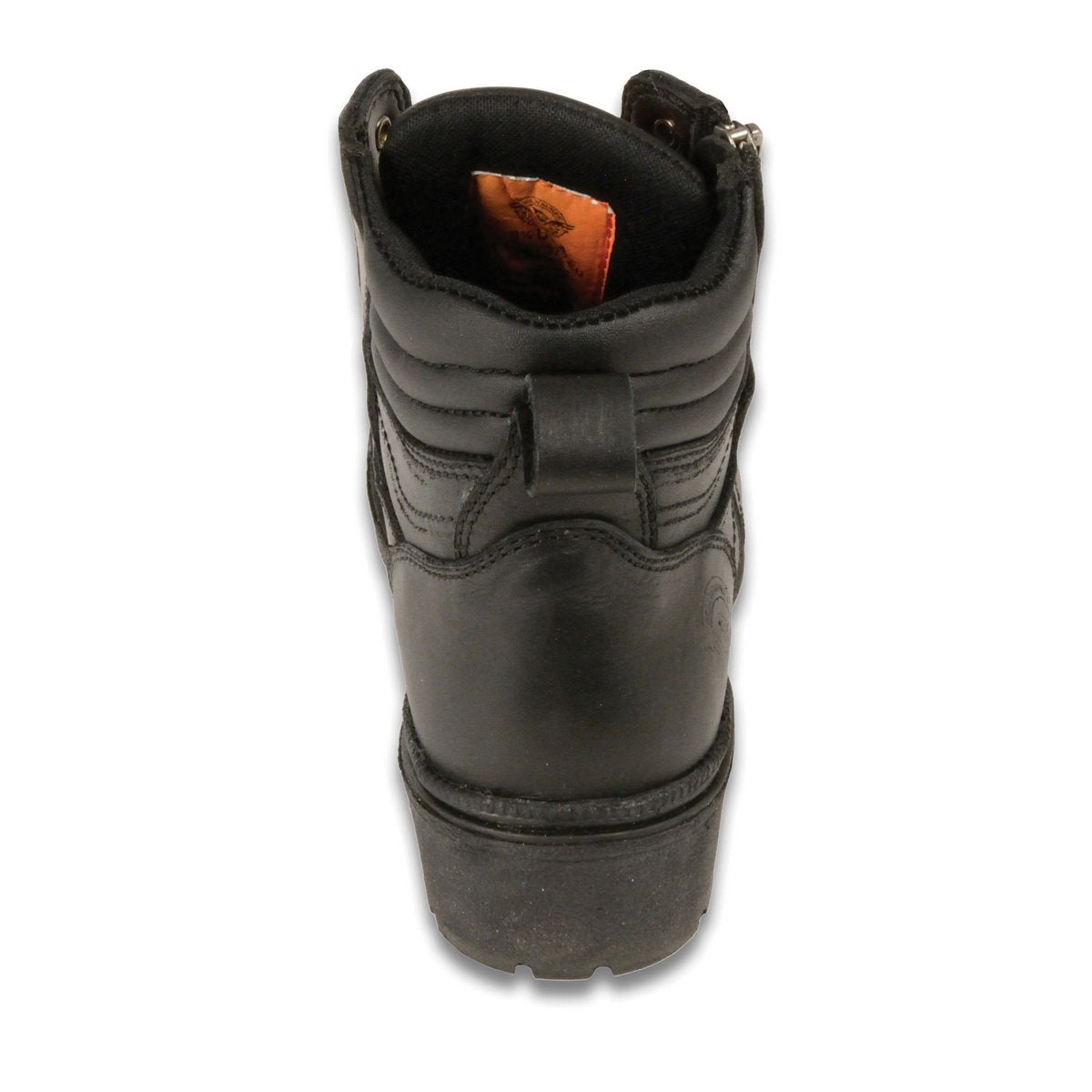 Milwaukee Leather MBL9320W Womens Wide Width Black Lace-Up Motorcycle Boots - Milwaukee Leather Womens Boots