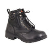 Milwaukee Leather MBL9321WP Womens Black Waterproof Lace-Up Boots with Side Zipper - Milwaukee Leather Womens Boots