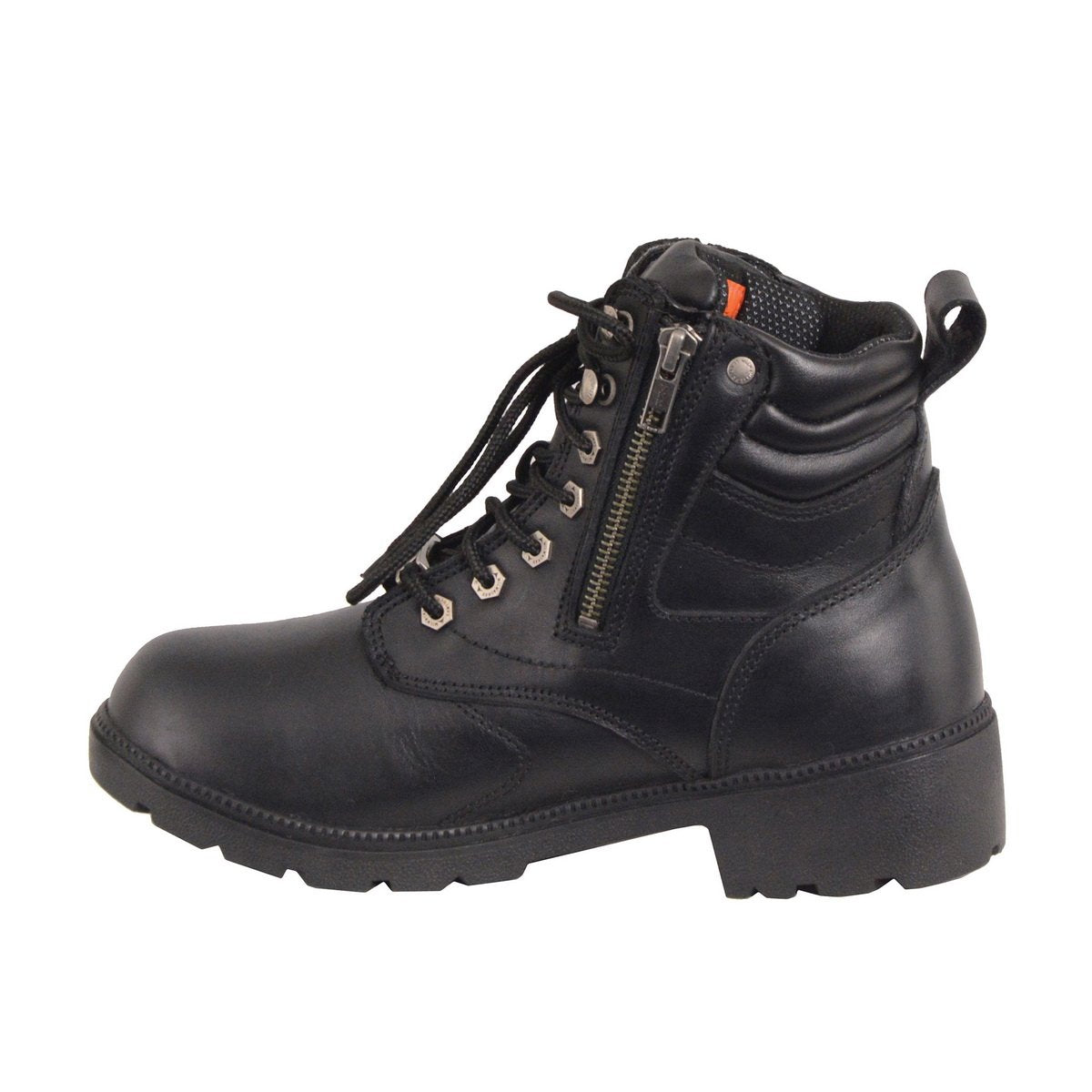 Milwaukee Leather MBL9321WP Women's Black Waterproof Lace-Up Boots wit