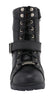 Milwaukee Leather MBL9325W Womens Wide Width Lace-Up Black Leather Boots with Zippers - Milwaukee Leather Womens Boots