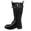 Milwaukee Leather MBL9355W Women's Wide Width Black 14 inch Lace-Up High Rise Leather Boots