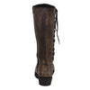 Milwaukee Leather MBL9368 Ladies Distressed Brown 14 Inch Classic Harness Square Toe Boot with Lacing Detail - Milwaukee Leather Womens Boots