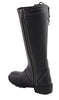 Milwaukee Leather MBL9370 Women's Black 17-Inch Lace Side Leather Boots with Contrast White Stitching