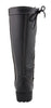 Milwaukee Leather MBL9370 Women's Black 17-Inch Lace Side Leather Boots with Contrast White Stitching