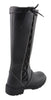 Milwaukee Leather MBL9370 Women's Black 17-Inch Lace Side Leather Boots with Contrast White Stitching