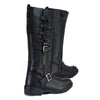 Milwaukee Leather MBL9395 Women's Black 17-Inch Side Strap Riding Leather Boots with Side Zipper