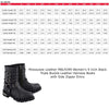 Milwaukee Leather MBL9399 Women's 9 Inch Black Triple Buckle Leather Harness Boots with Side Zipper Entry