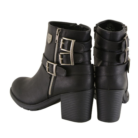 Milwaukee Performance MBL9405 Women's Black Boots with Side Zipper and Triple Buckle Adjustment
