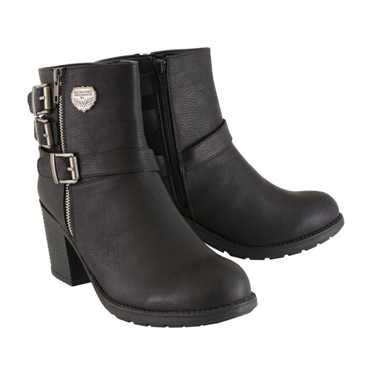 Milwaukee Performance MBL9405 Women's Black Boots with Side Zipper and Triple Buckle Adjustment
