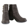 Milwaukee Performance MBL9406 Women's Stone Grey Triple Buckle Side Zipper Boots with Platform Heel