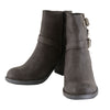 Milwaukee Performance MBL9406 Women's Stone Grey Triple Buckle Side Zipper Boots with Platform Heel