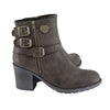 Milwaukee Performance MBL9406 Women's Stone Grey Triple Buckle Side Zipper Boots with Platform Heel
