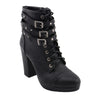 Milwaukee Performance MBL9417 Women's Black Lace-Up Boots with Triple Strap Studded Accents