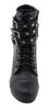 Milwaukee Performance MBL9417 Women's Black Lace-Up Boots with Triple Strap Studded Accents