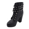 Milwaukee Performance MBL9417 Women's Black Lace-Up Boots with Triple Strap Studded Accents