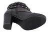 Milwaukee Performance MBL9417 Women's Black Lace-Up Boots with Triple Strap Studded Accents